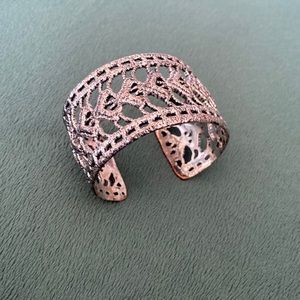 Lucky Brand silver braided cuff bracelet